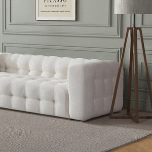 English Elm Eden Boucle Chesterfield Sofa Tufted Button Back Rolled Arms for Living Room B183P231861