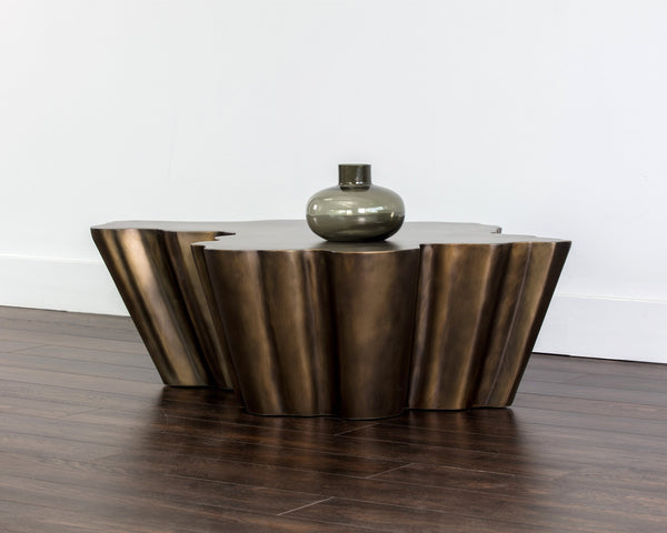 Sunpan Lynx Coffee Table - Bold Organic Design with Unique Shape, Perfect for Modern Living Spaces Antique Bronze