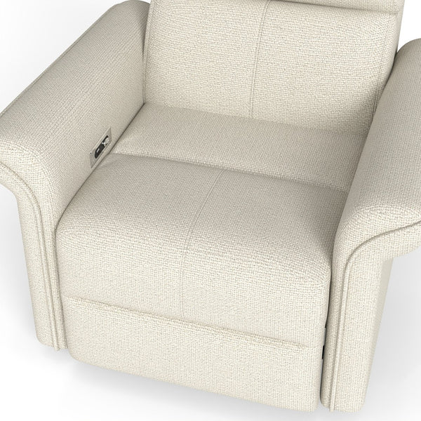 English Elm Power Power Swivel Rocker Recliner Chair with Wide Armrests, Dual USB Charging Ports, Compact Comfort Gray W1028S00054