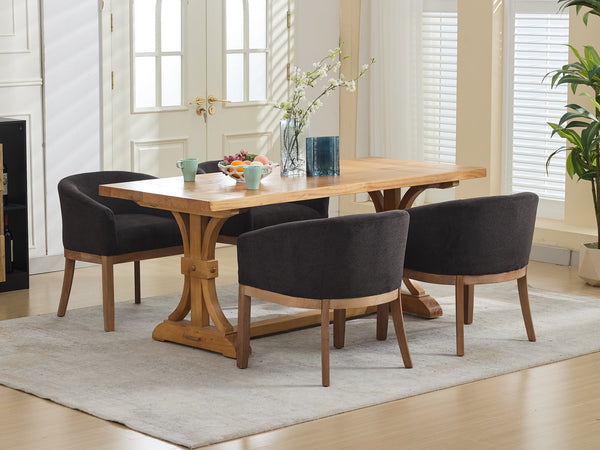 English Elm Mid Velvet Cantilever Dining Chairs Set of 2 — Mid Century Linen Upholstered Rattan Back, Chrome Base, DurableComfort W1143P346925 W1143P346925