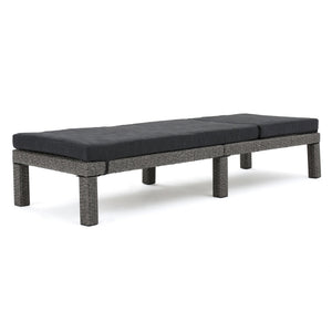 English Elm Christopher Knight Home® - PUERTA KD Chaise Lounge - Black PE Rattan with Iron Frame, Water-Repellent Cushions, All-Season Relaxation 61190.00MBK