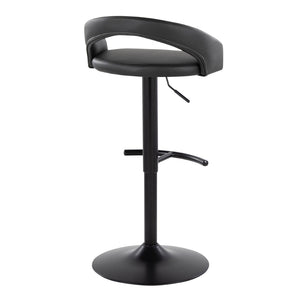English Elm Adjustable Swivel Barstools Set of 3 Faux Leather Metal Counter Height Seating B202S02041