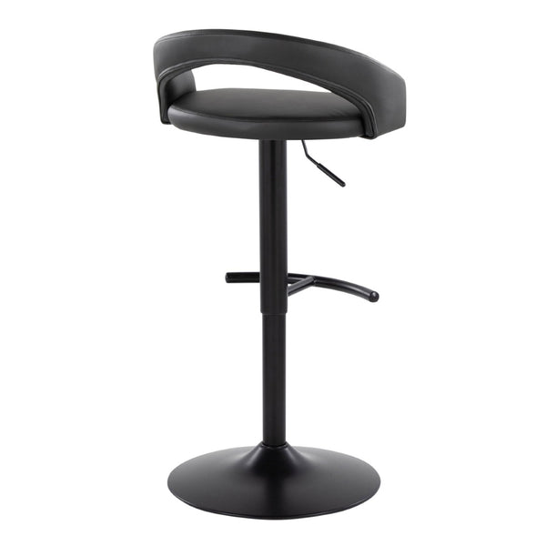 English Elm Adjustable Swivel Barstools Set of 3 Faux Leather Metal Counter Height Seating B202S02041
