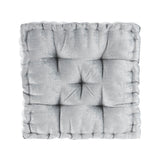 Intelligent Design Azza Casual Poly Chenille Square Floor Pillow Cushion ID31-1527 Grey