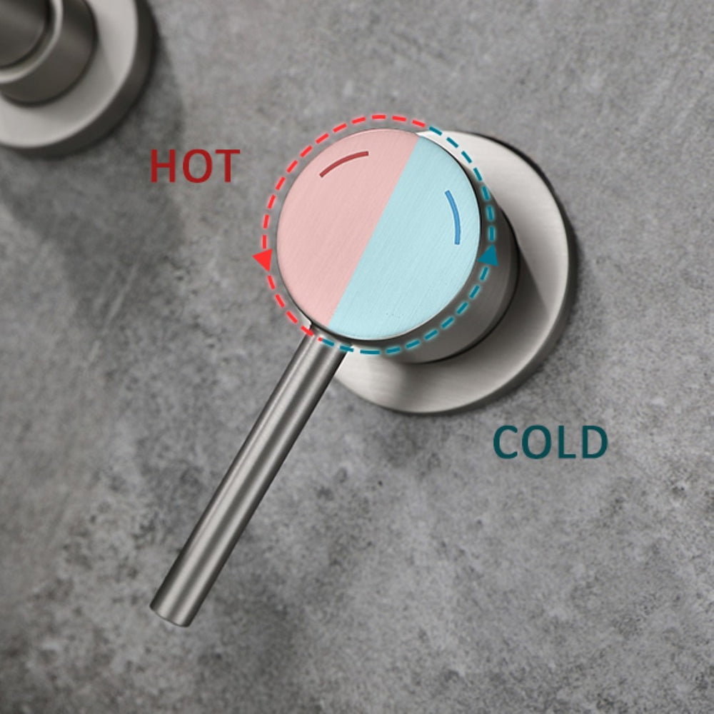 English Elm Wall Mount Faucet For Modern Bathrooms – Sleek Brushed Nickel Design With Brass Valve Included! T3177P269103-GIGA