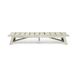 English Elm Christopher Knight Home® - Maki Chaise Lounge - Stylish Acacia Wood & Metal Outdoor Lounger With Adjustable Backrest For Comfort 70998.00LGRYMP1