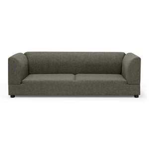 English Elm Comfortable Linen Upholstered Pet Sofa with Backrest and Armrests for Large Dogs Dark Gray W487P430320
