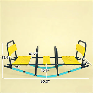 English Elm Playground Steel Rocking Seesaw Two Seat Teeter Totter for Kids Backyard Fun T3971P486687