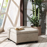 Madison Park Aspen Transitional Soft Close Storage Ottoman FPF18-0255 Sand