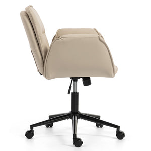 English Elm Stylish Barrel Swivel Accent Chair Upholstered Seat with Storage for Vanity or Dining W3248P424650