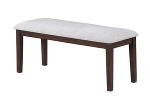 English Elm Modern Classic Cushion Padded Seat Walnut 46" Dining Bench with Tapered Legs, Cozy Upholstered Seating B011P370881