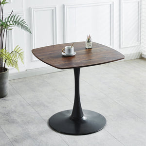 English Elm Halloween Square Pedestal Dining Table Walnut Finish Compact Nook Seating for Two W3766P397283