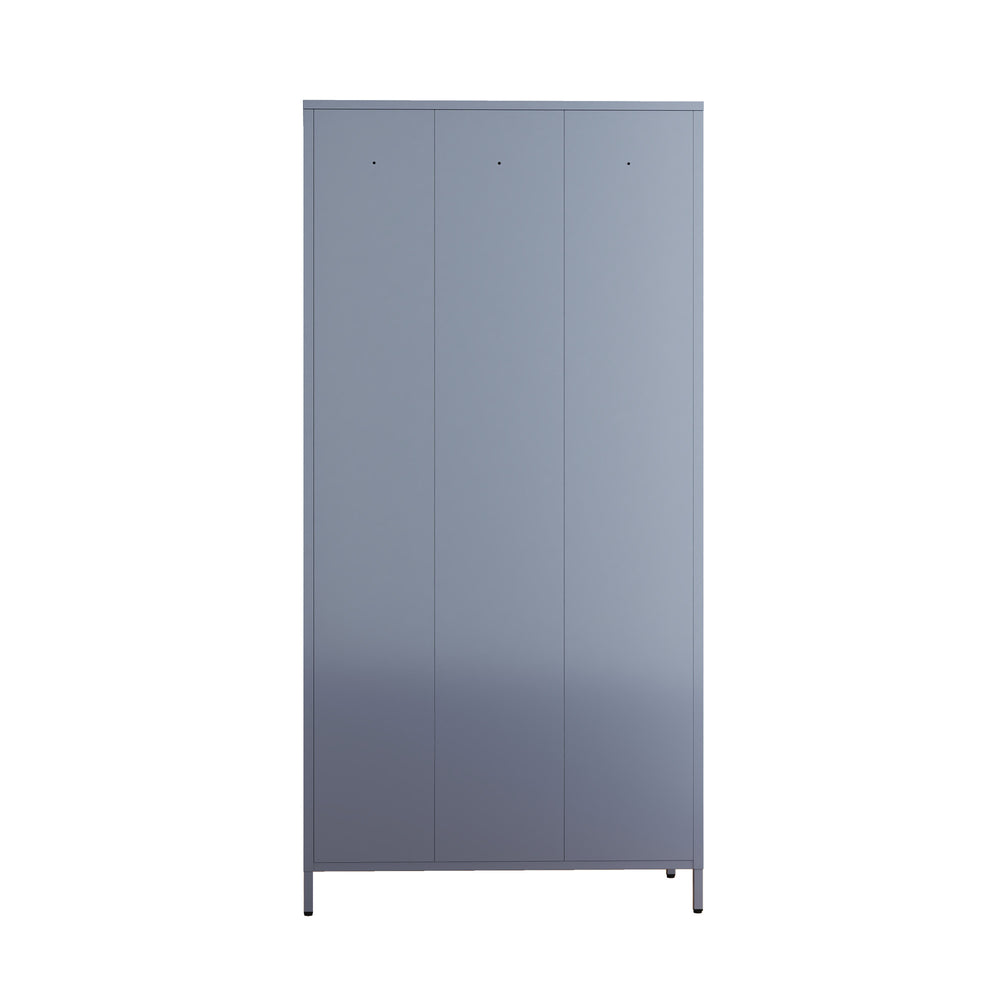 English Elm 9 Door 72"H Metal Lockers with Individual Locks, Durable Steel Cabinet, Corrosion-Resistant Gray Storage for Gym Office School Bedroom T2398P251437