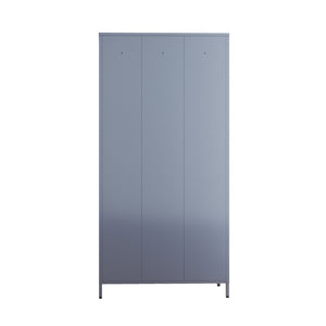 English Elm 9 Compartment Steel Locker Tower Powder Coated Gray for Gym Office or Bedroom T2398P251437