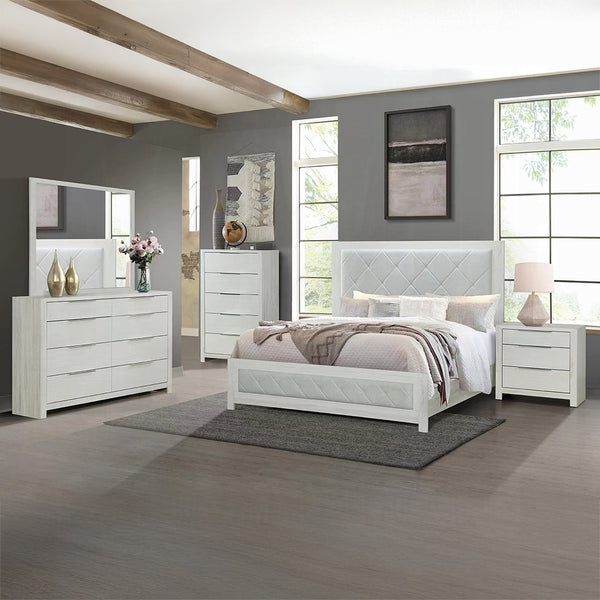 English Elm Modern Twin-Over-Full Bunk Bed with Angled Ladder, Solid Hardwood Frame and Patented Lock Joint Beige 87 L x 12 W x 6 H B2741S00703