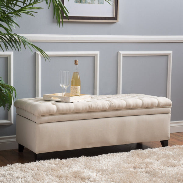 English Elm Juliana Rectangular Storage Ottoman Upholstered Lift Top for Living Room Seating 57741.00
