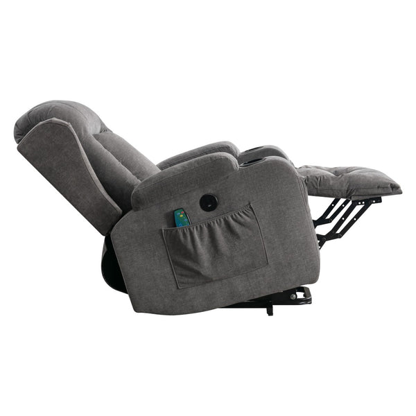 English Elm Power Lift Recliner with Heat Massage and Usb Port for Elderly Living Room Use W1521S00016
