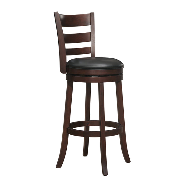 English Elm 360-Degree Swivel Pub Chair In Dark Cherry - Stylish Solid Wood Design With Comfort Footrest & Support B011P220993