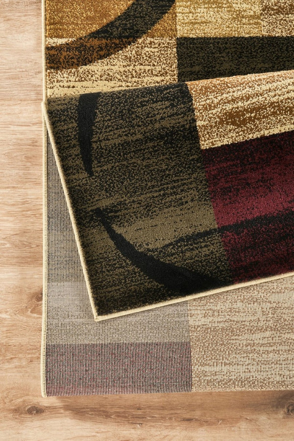 English Elm Bristol Abstract Geometric Multicolor Area Rug Low Pile Living Room Bedroom Floor B186P452307