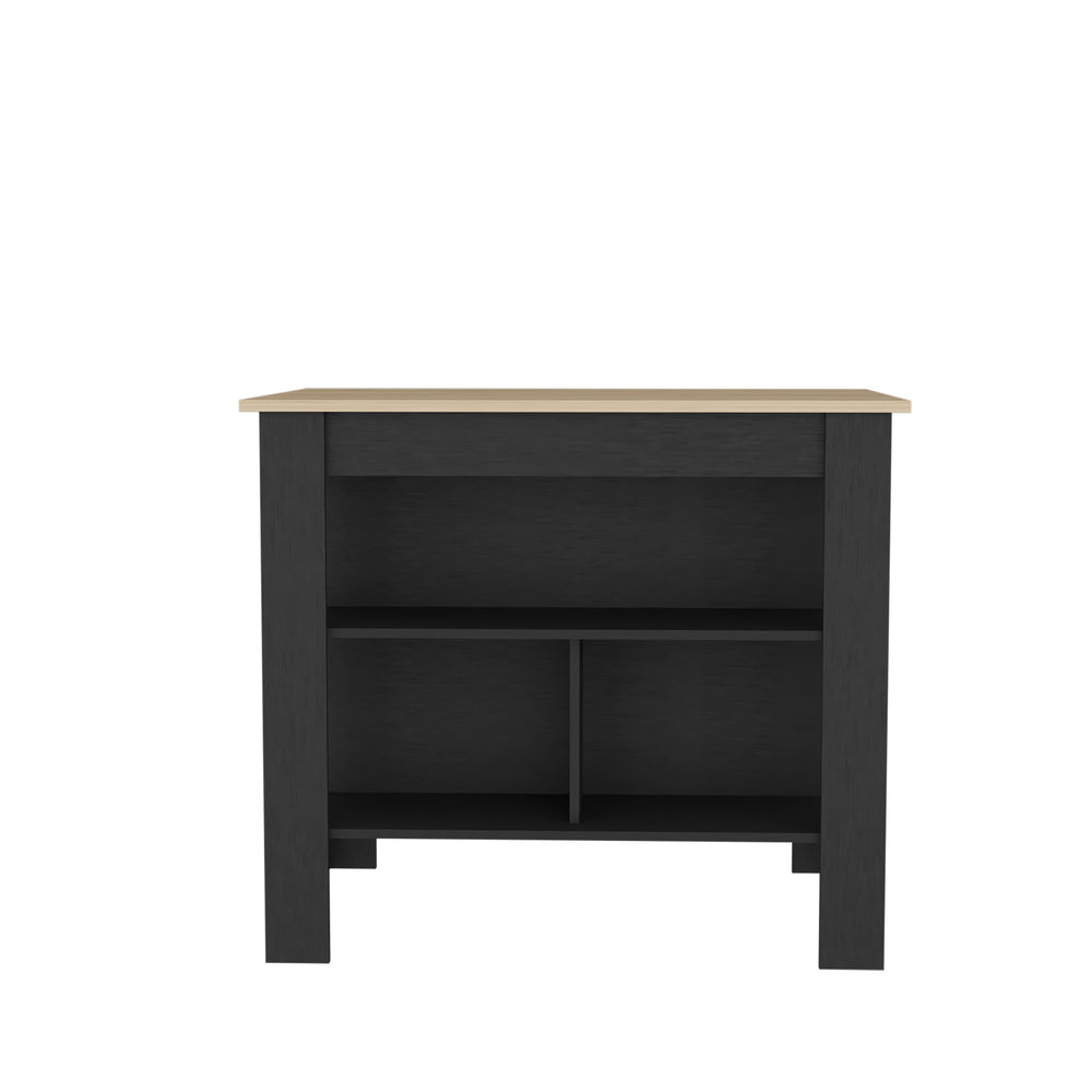 English Elm Cortes Kitchen Island With 2-Tier Shelf – Spacious 40" Worktop, Stylish Storage & Seating Options B200P235839