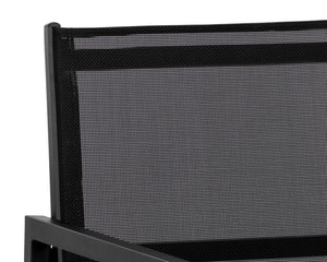 Sunpan Merano Dining Armchair Set of 2 - Modern Design with Durable Aluminum Frame for Stylish Comfort Black