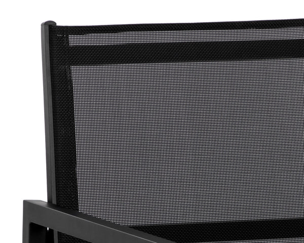 Sunpan Merano Dining Armchair Set of 2 - Modern Design with Durable Aluminum Frame for Stylish Comfort Black