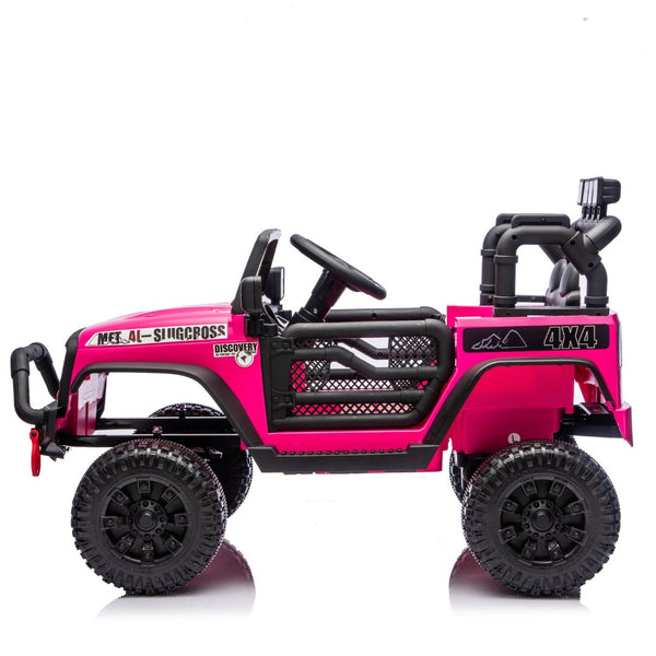 English Elm 24v Kids Electric Ride on Car with Parental Remote Dual Motor Four Wheel Suspension W1578P356392