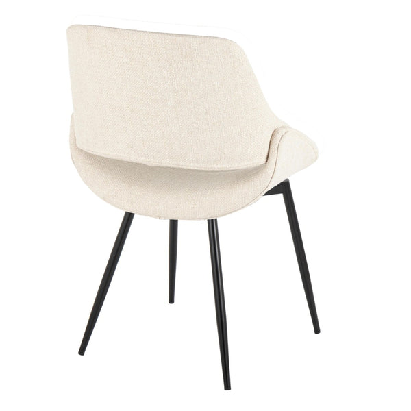 English Elm Mid-century Modern Dining Chairs Faux Leather Seat Zebra Bentwood Legs Set of 2 B202S01215