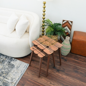 English Elm Ashcroft Furniture - Hilson Walnut Nesting Table