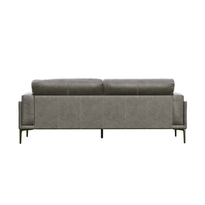 English Elm Wallace & Bay - Charcoal Transitional Leather Sofa in Dark Gray Fabric — 84" Wide, Easy-Care, Stylish Comfort for Living Rooms B361P384433