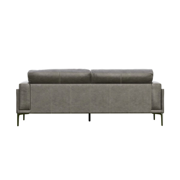 English Elm Wallace & Bay - Charcoal Transitional Leather Sofa in Dark Gray Fabric — 84" Wide, Easy-Care, Stylish Comfort for Living Rooms B361P384433