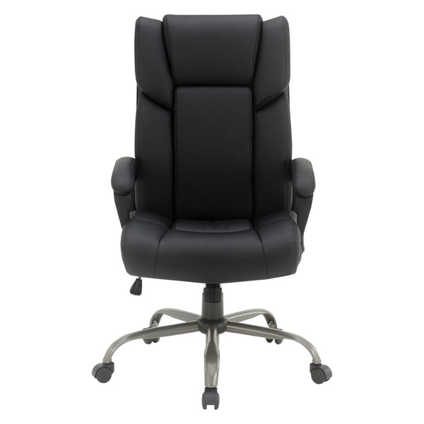 OSP Home Furnishings Execuative High Back Faux Leather Office Chair with Lumbar Support and Pneumatic Lift High-Back Black FL14570-U6
