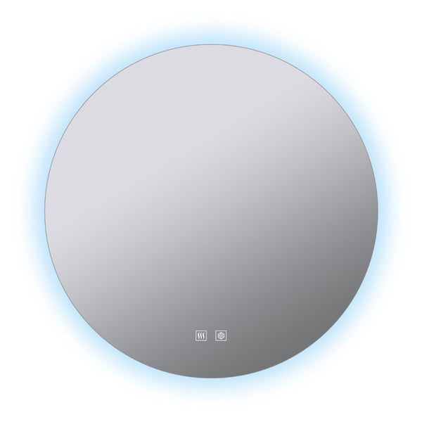 English Elm Nordica Round Backlit Led Vanity Mirror with Defogger and Touchscreen Controls B2731P478356
