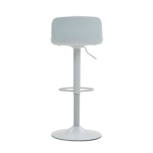 English Elm Bar Stools Set of 2 Adjustable Swivel Pu Leather Kitchen Island Seating with Back White W676P358683