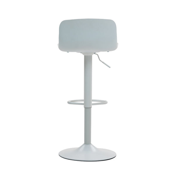 English Elm Bar Stools Set of 2 Adjustable Swivel Pu Leather Kitchen Island Seating with Back White W676P358683