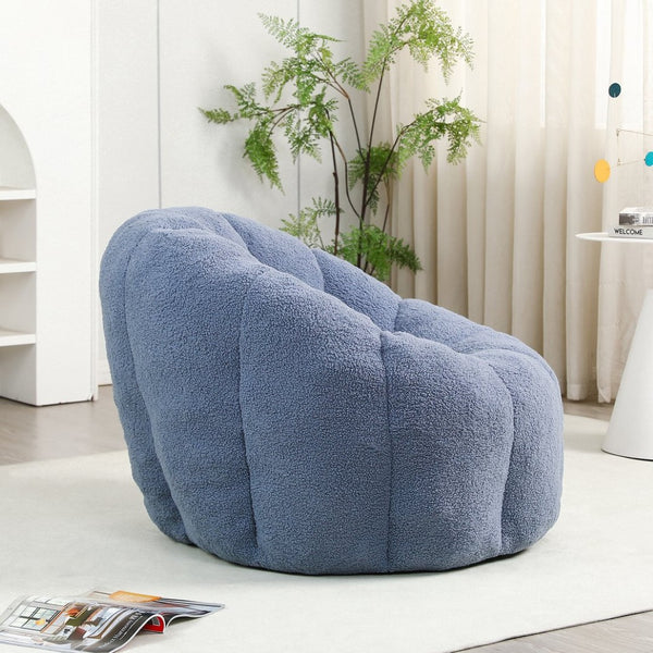 English Elm Bean Bag Lounge Chair Faux Fur Memory Foam Fill Ergonomic Armrests for Adults W2200P302149
