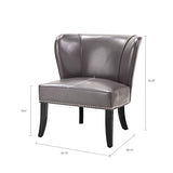 Madison Park Hilton Modern/Contemporary Armless Accent Chair FPF18-0053 Grey