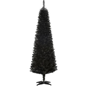 English Elm Snow Flocked Pink Pencil Artificial Christmas Tree for Entryway or Bedroom Corner T3971P412771