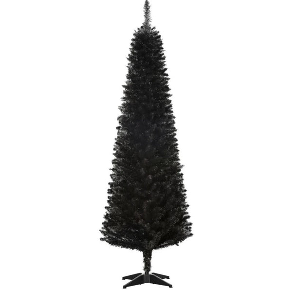 English Elm Snow Flocked Pink Pencil Artificial Christmas Tree for Entryway or Bedroom Corner T3971P412771