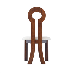 English Elm Vintage Rubber Solid Wood Dining Chair Set of 2 — Plush Berber Fleece Upholstery, Water & Stain Resistant, 280 lb Capacity Natural,White W1535P281510