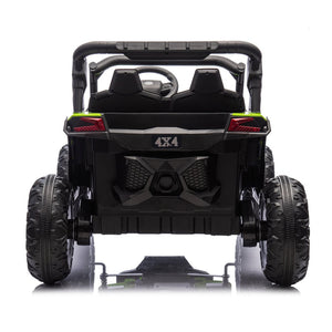 English Elm 24v Two Seat Kids Electric Utv with Parental Remote Suspension Off Road Ride On Green W1578P184798
