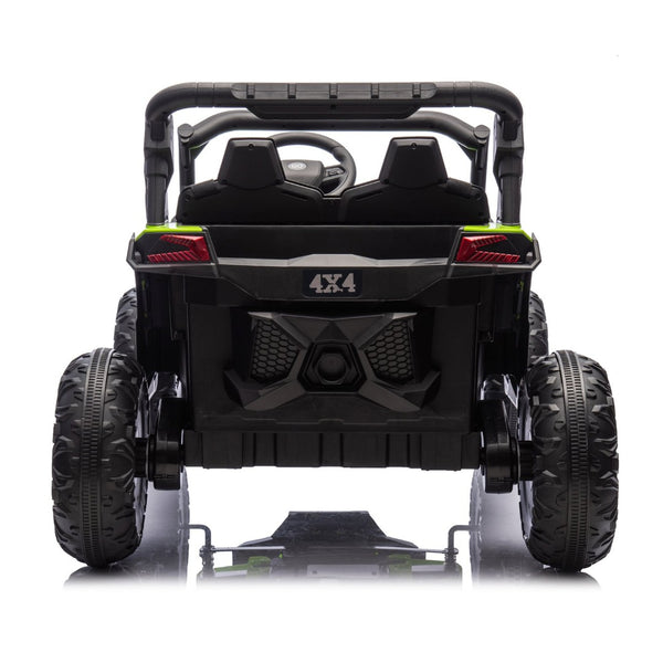 English Elm 24v Two Seat Kids Electric Utv with Parental Remote Suspension Off Road Ride On Green W1578P184798
