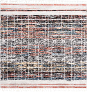 Unique Loom Aramis Oliver Machine Made Tribal Rug Multi, Black/Ivory/Rust Red/Light Blue/Light Brown/Beige 7' 10" x 7' 10"