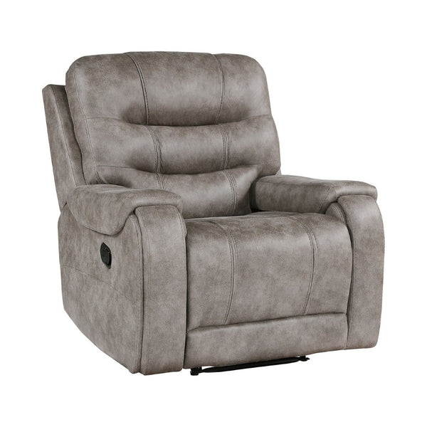 English Elm Modern Microfiber Recliner with Pocket Coil Seating and Solid Wood Frame for Living Rooms B011P228257