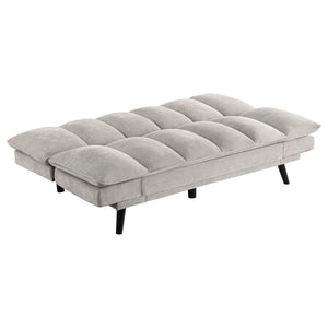 English Elm Fullerton Velvet Channel Tufted Convertible Sleeper Sofa with Splayed Legs for Studio Spaces B062P447777