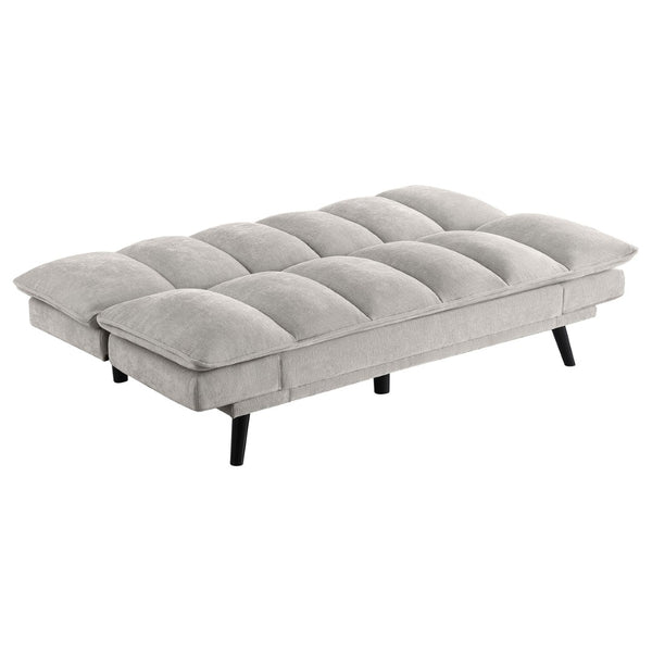 English Elm Fullerton Velvet Channel Tufted Convertible Sleeper Sofa with Splayed Legs for Studio Spaces B062P447777