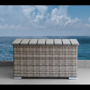 English Elm 5-Person All-Weather Wicker Sectional Seating Group with Cushions, 7-Piece Patio Set, Gray Comfort B120S00012