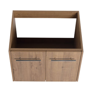 English Elm 24 Inch Floating Bathroom Vanity with Resin Sink, Soft-Close Doors, Wall-Mounted Storage, Modern Compact Design W999P188185