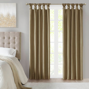 JLA Home Madison Park - Twist Total Blackout Faux-Silk Curtain Panel with Foam Liner, OEKO-TEX, Thermal Insulating Elegance MP40-7405
