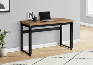 English Elm Computer Desk - Adjustable Height Standing Workspace For Home Office, Compact Modern Design, Brown B2710P219892
